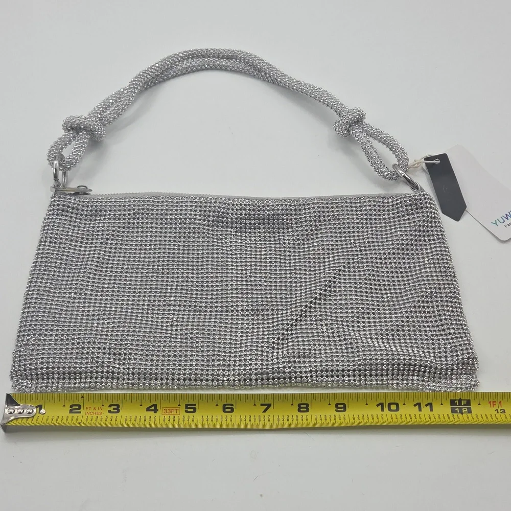 Elegant Silver Rhinestone Women's Bag - Picture 11 of 16